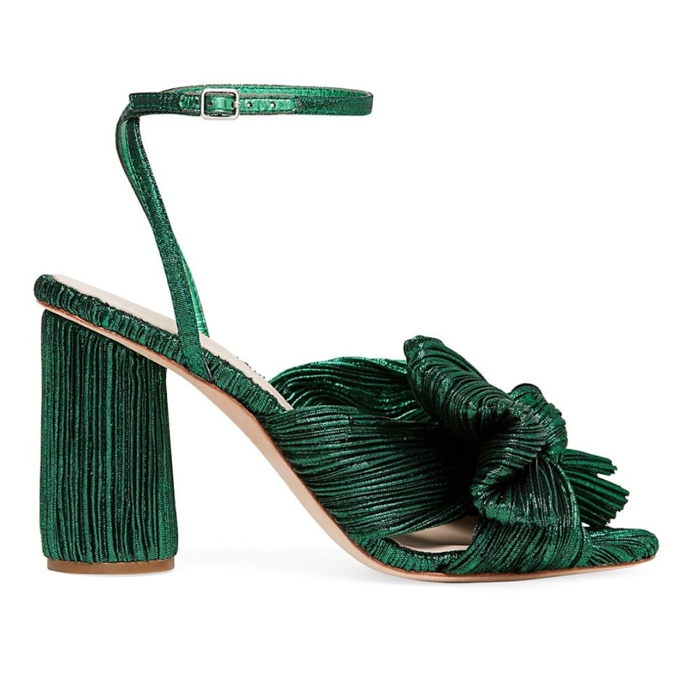 Loeffler Randall Camellia bow heels - Green